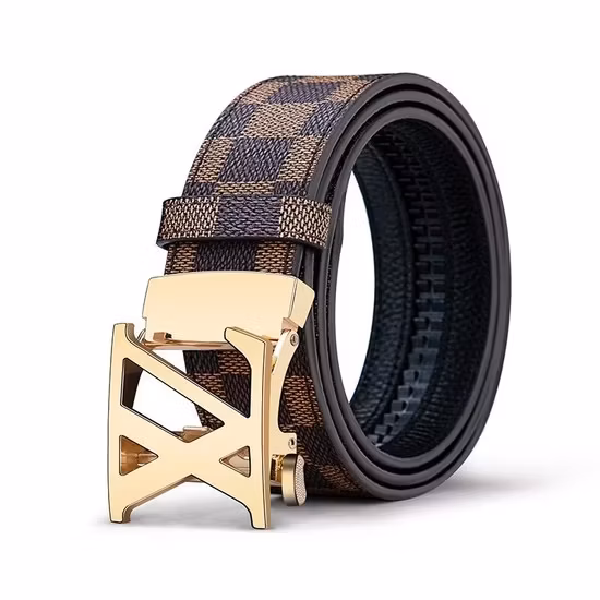 Пользовательские горячие продажи модный бренд первый мужской двусторонний ремень из коровьей кожи (35